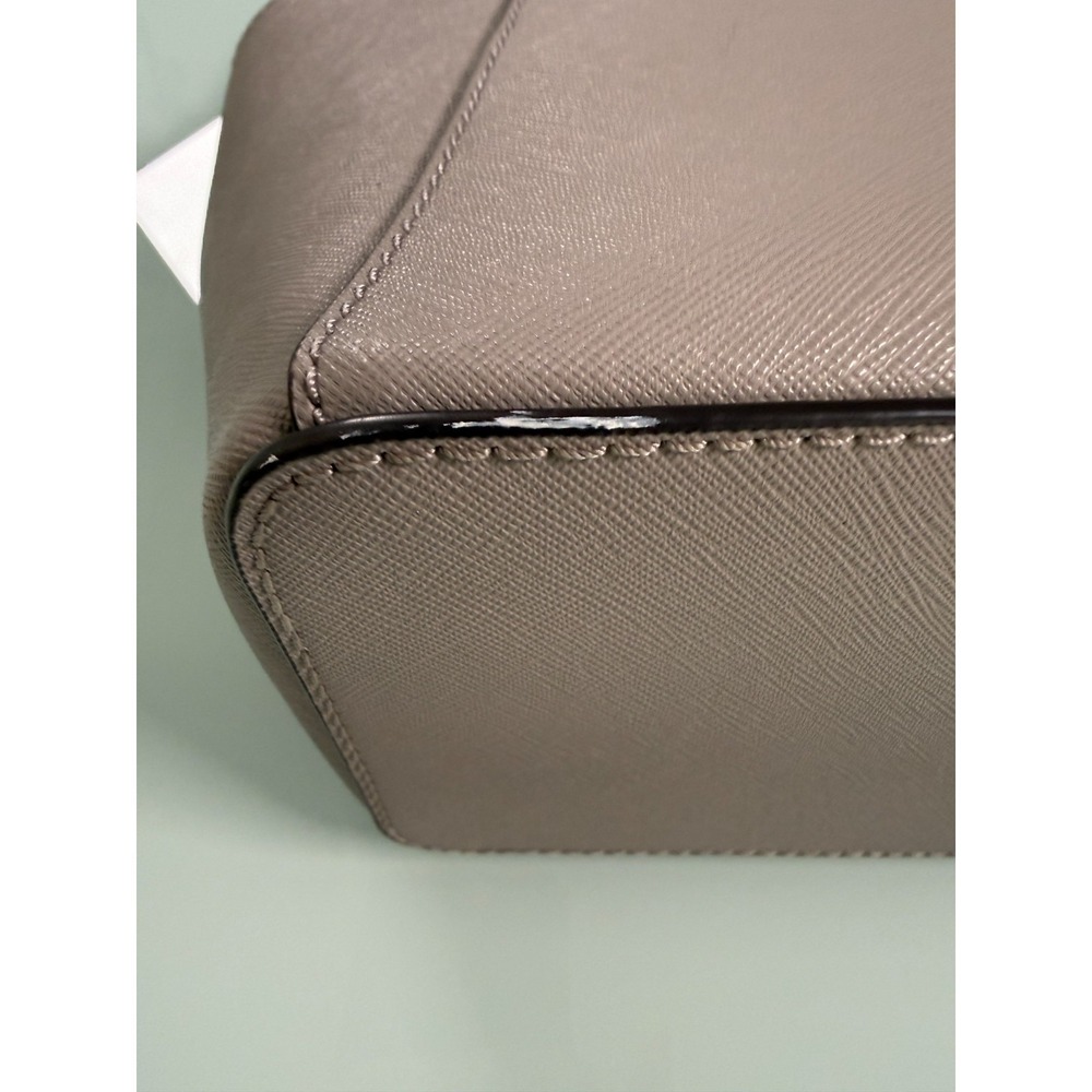 Michael Kors Charlotte Large Top Zip Leather Tote Pearl Gray #35FOSCFT3L - Picture 11 of 14